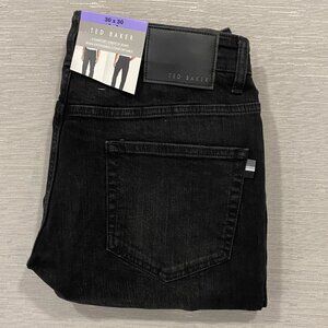 Ted Baker Jeans Mens 30 x 30 Straight Leg Regular Fit Black Denim Pants